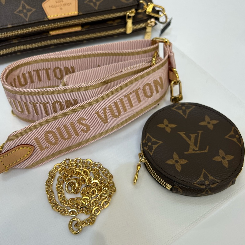 LV(M)粉背帶三合一麻將包-9