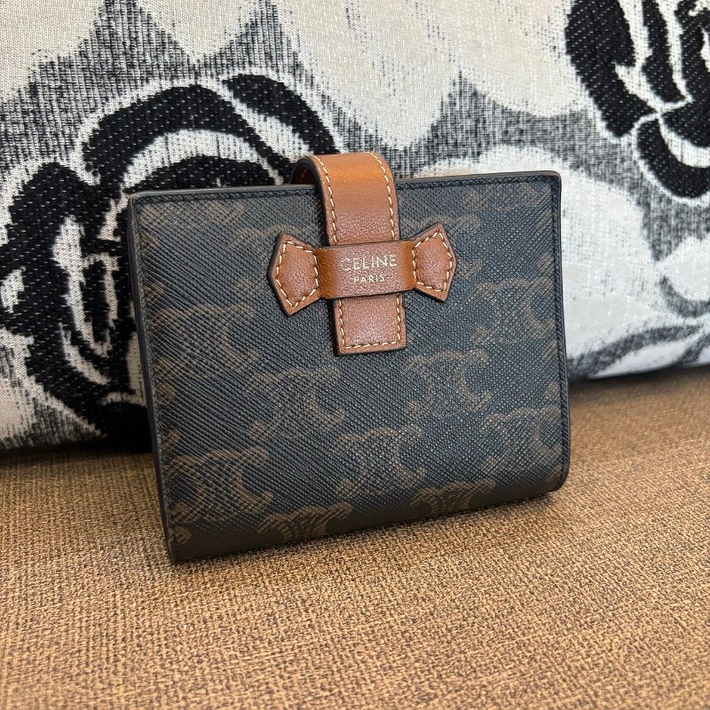 *SHIHNA名牌精品* CELINE 凱旋門老花短夾-0