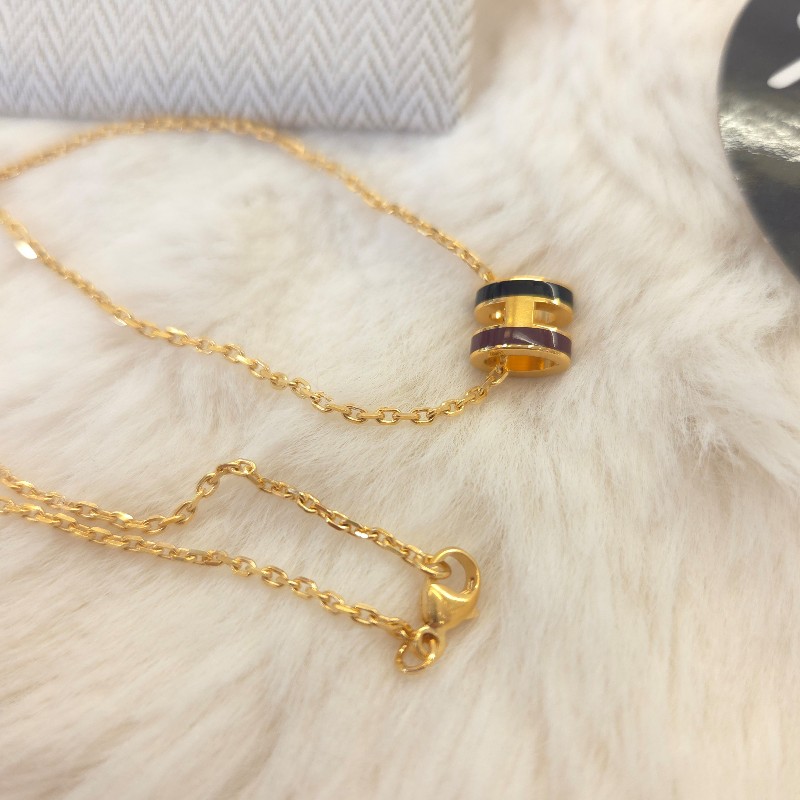 Hermès Mini Pop H 墜飾 項鍊 紅黑-5