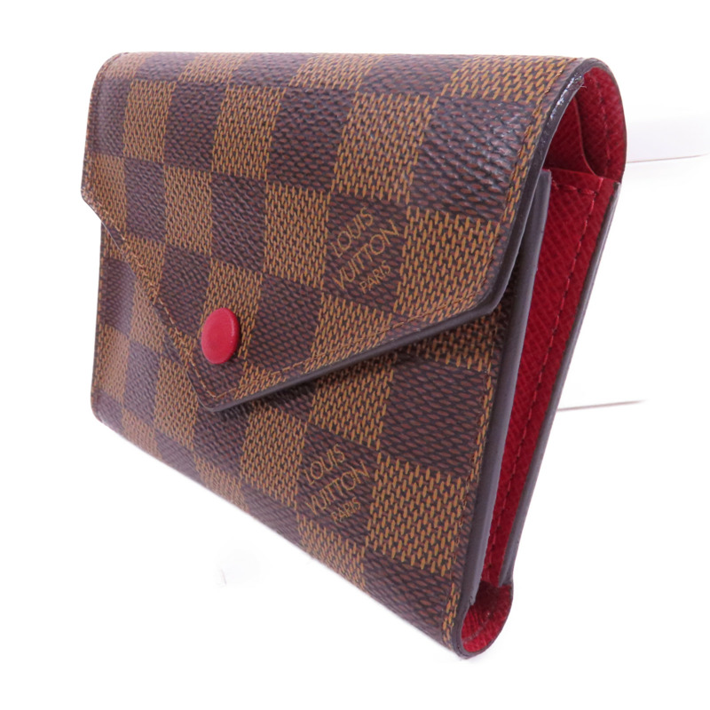 LOUIS VUITTON Damier Victorine Wallet金扣銀包-2