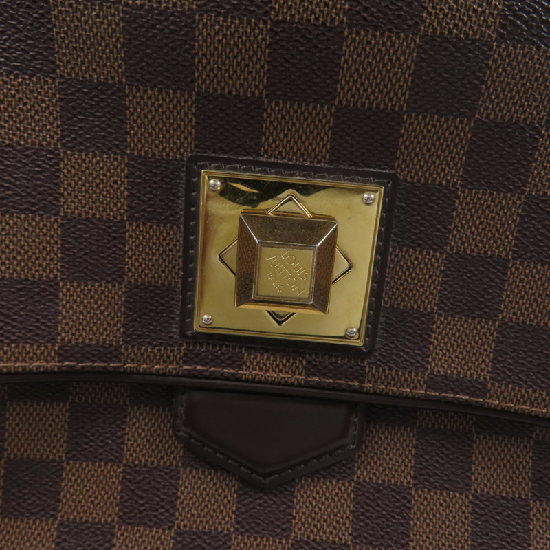 LOUIS VUITTON Damier Bergamo MM金扣手挽肩背兩用袋-9
