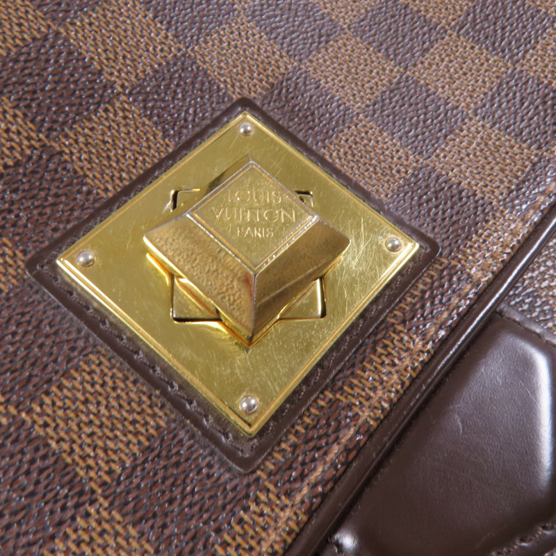 LOUIS VUITTON Damier Bergamo MM金扣手挽肩背兩用袋-14