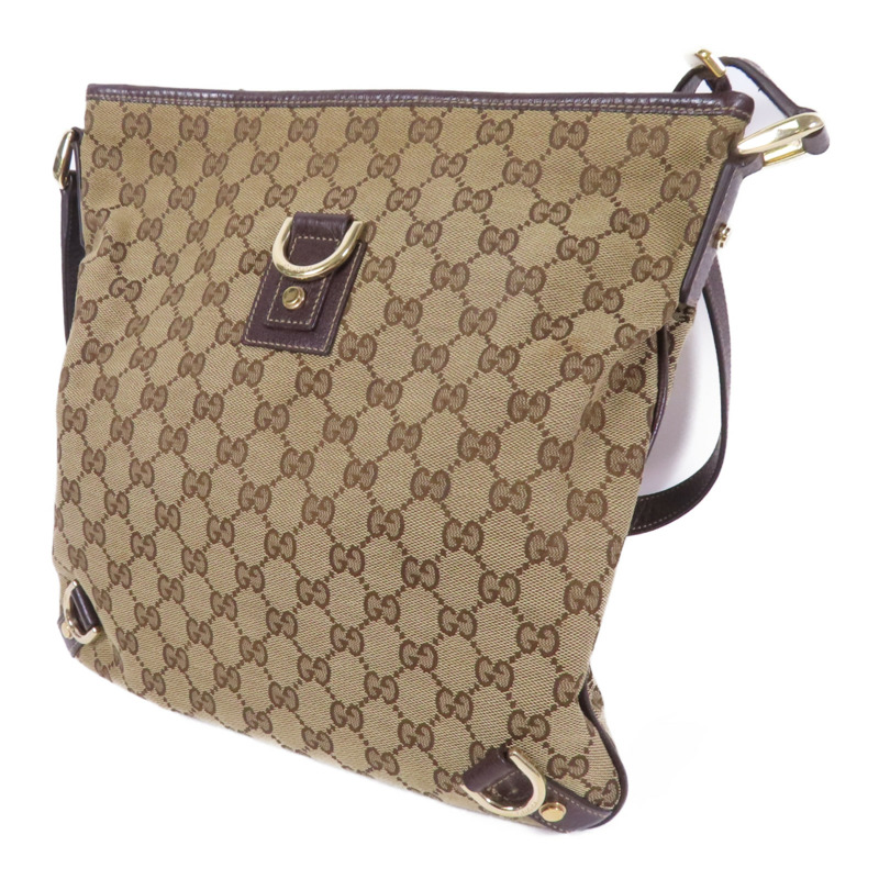 GUCCI 帆布Shoulder Bag金扣肩背袋-2