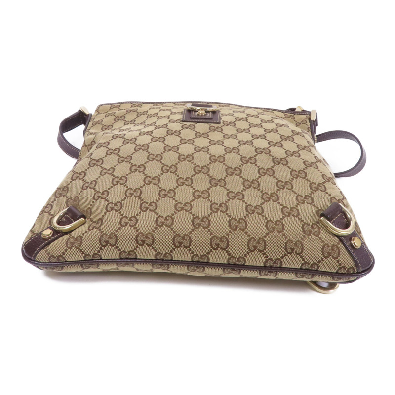 GUCCI 帆布Shoulder Bag金扣肩背袋-3
