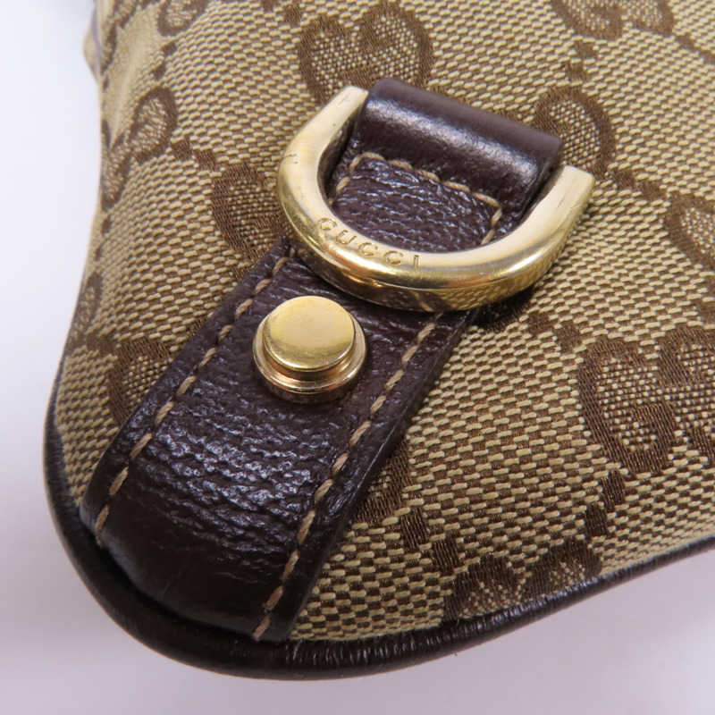 GUCCI 帆布Shoulder Bag金扣肩背袋-5