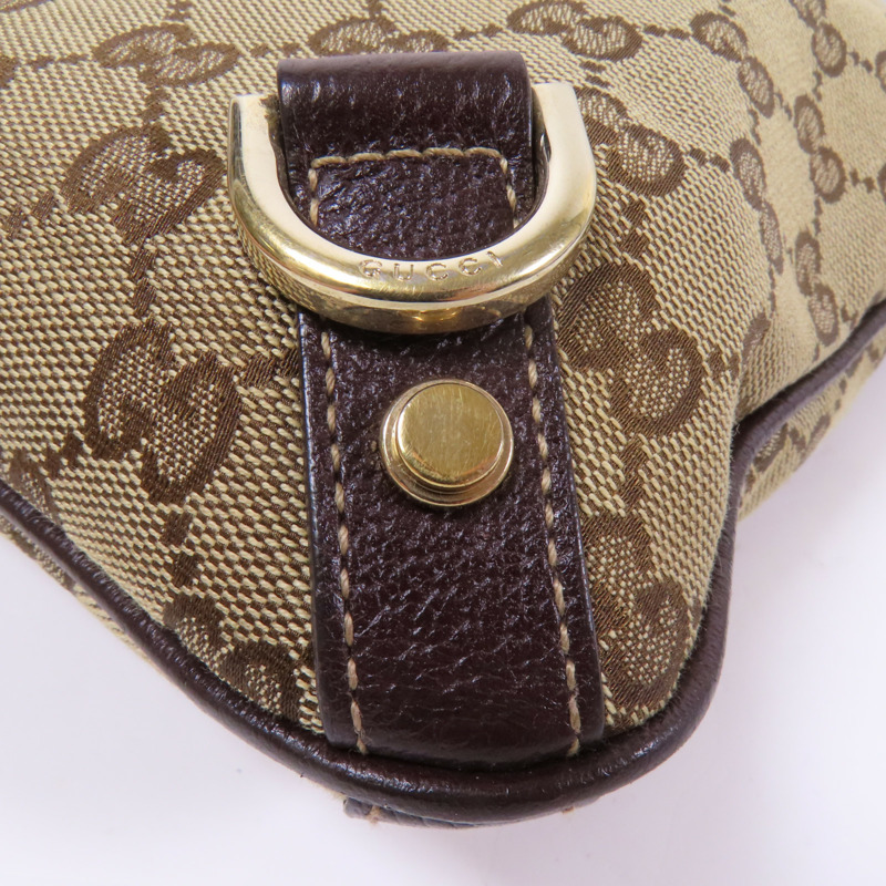 GUCCI 帆布Shoulder Bag金扣肩背袋-6