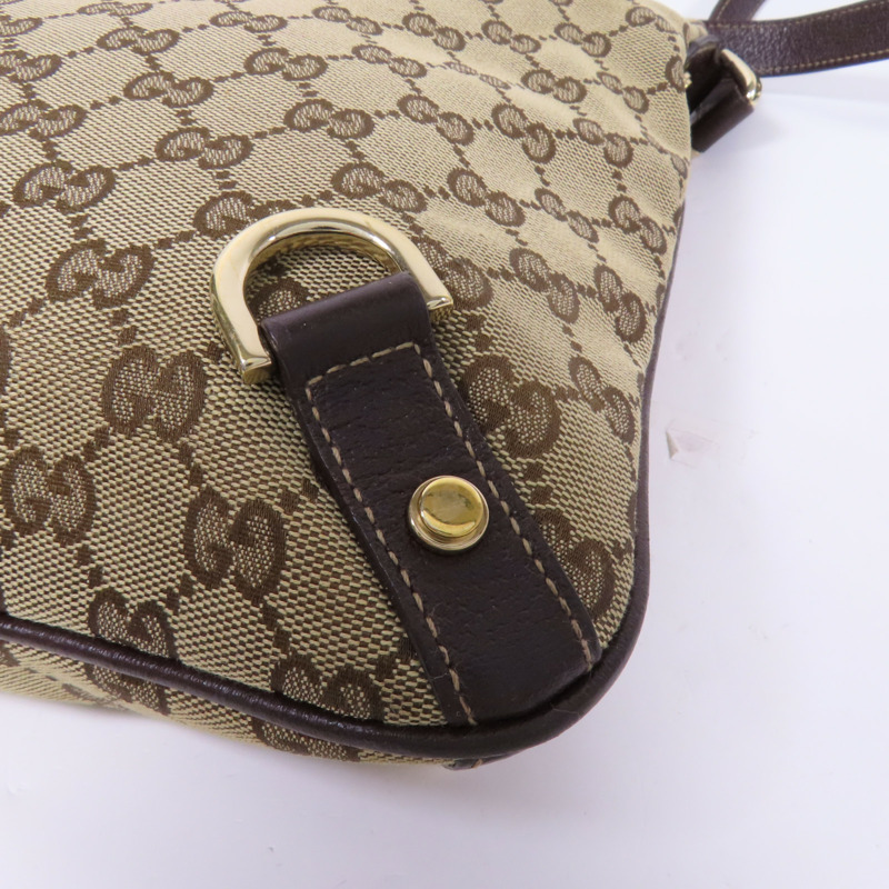 GUCCI 帆布Shoulder Bag金扣肩背袋-7