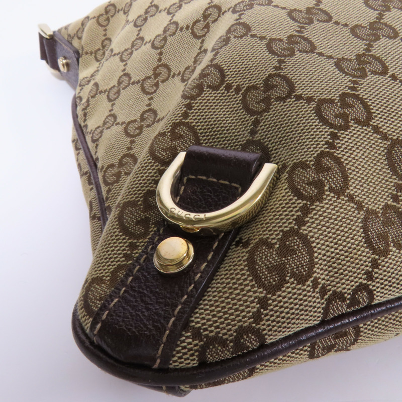 GUCCI 帆布Shoulder Bag金扣肩背袋-8