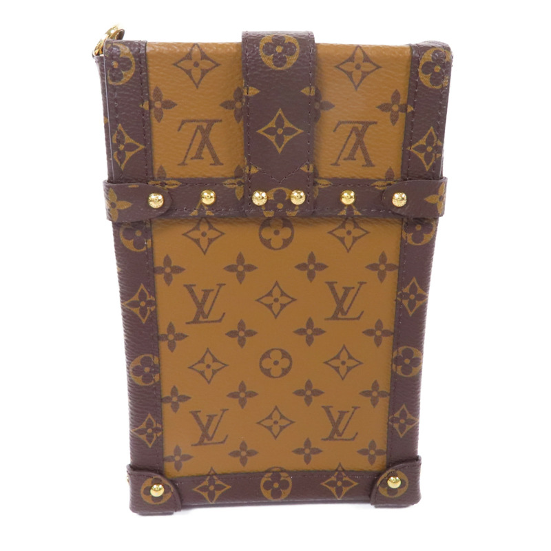 LOUIS VUITTON Monogram Reverse Trunk Vertical金扣肩背袋-1