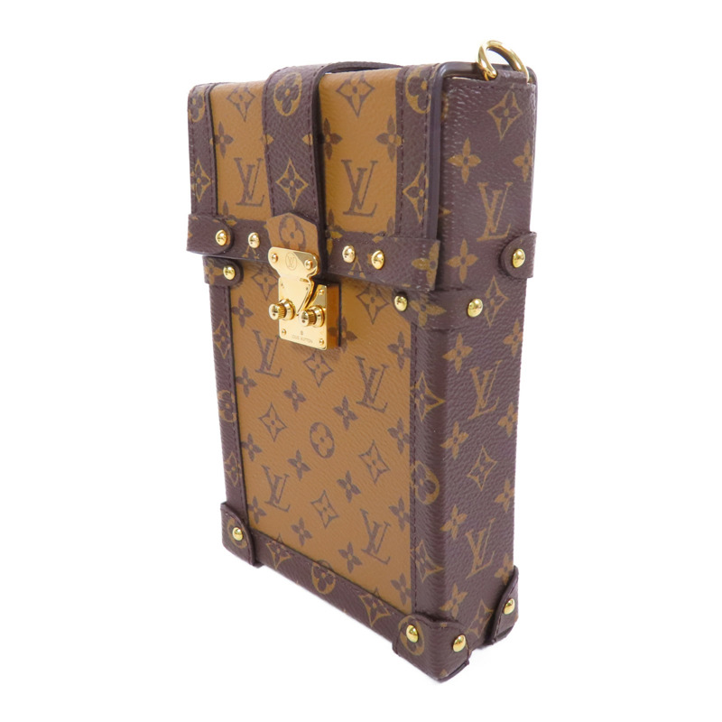LOUIS VUITTON Monogram Reverse Trunk Vertical金扣肩背袋-2
