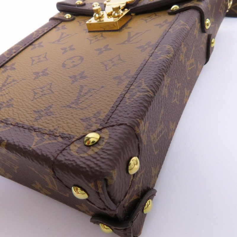 LOUIS VUITTON Monogram Reverse Trunk Vertical金扣肩背袋-6