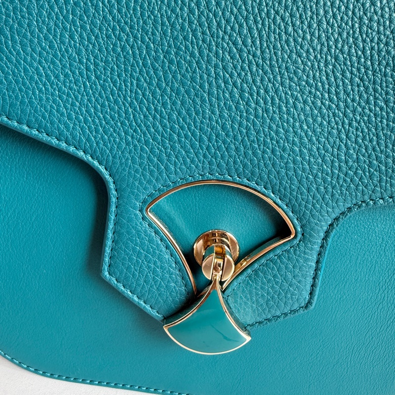 bvlgari 超美扇形藍色斜背包-1