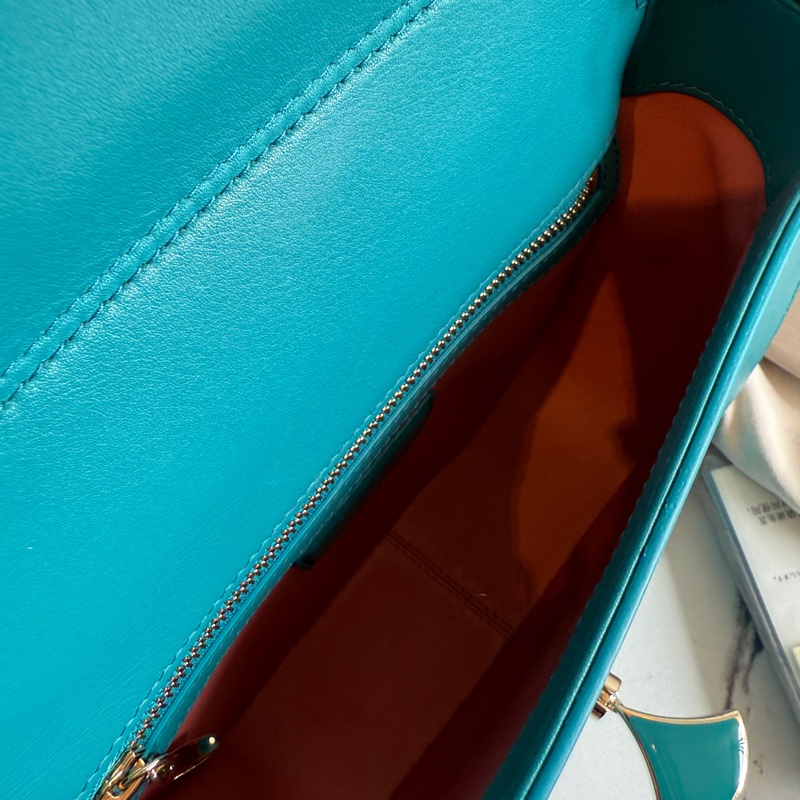 bvlgari 超美扇形藍色斜背包-10