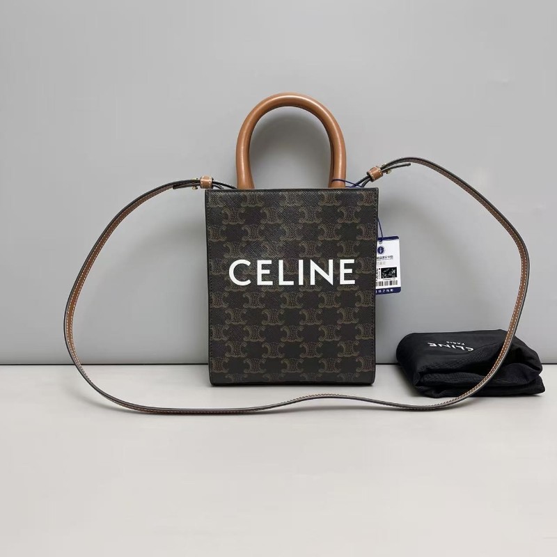 Celine Cabas迷你老花凱旋門琴譜包 肩背包 斜背包-0