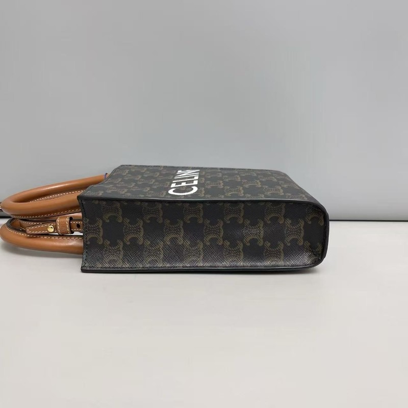 Celine Cabas迷你老花凱旋門琴譜包 肩背包 斜背包-4