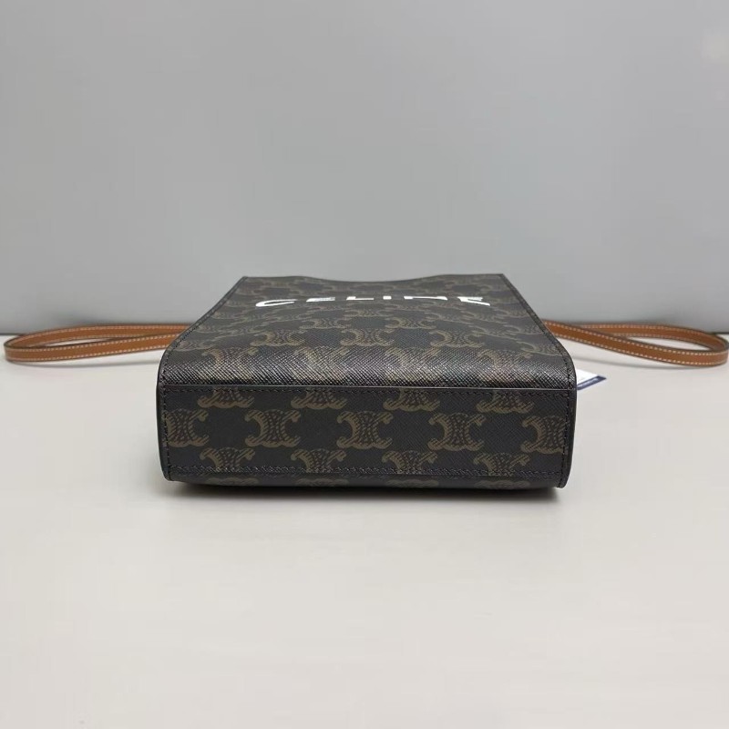 Celine Cabas迷你老花凱旋門琴譜包 肩背包 斜背包-5