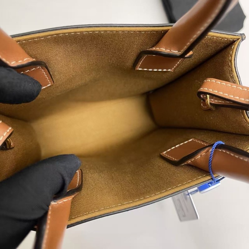 Celine Cabas迷你老花凱旋門琴譜包 肩背包 斜背包-8