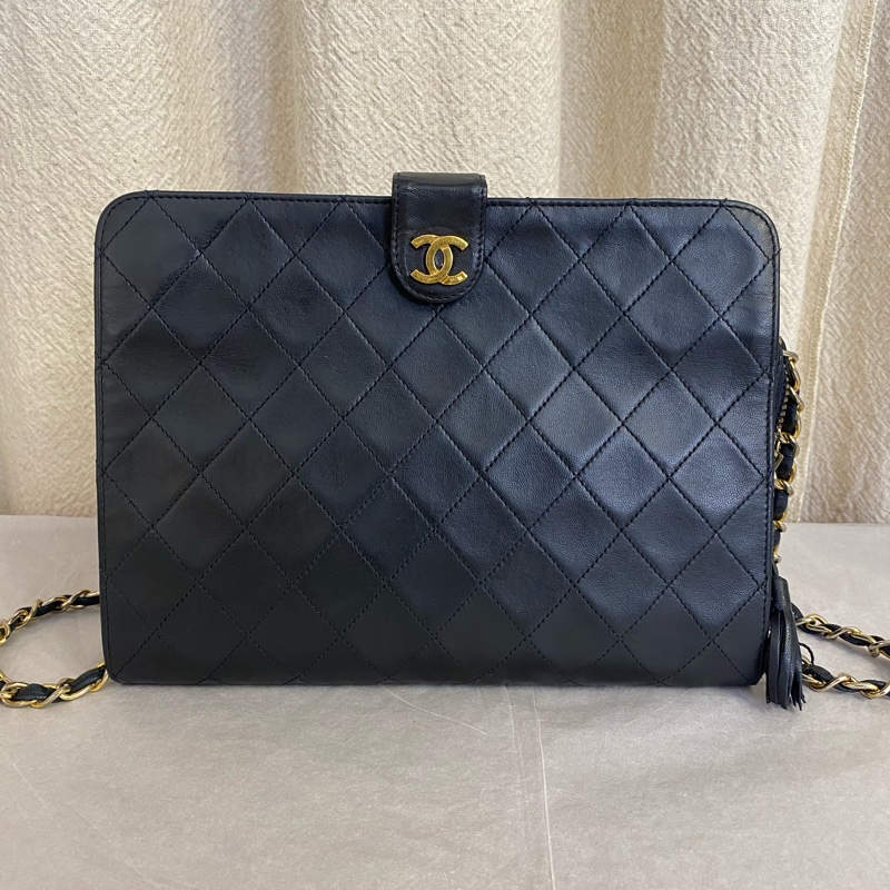 CHANEL香奈兒中古款vtg 單肩包 2開-0