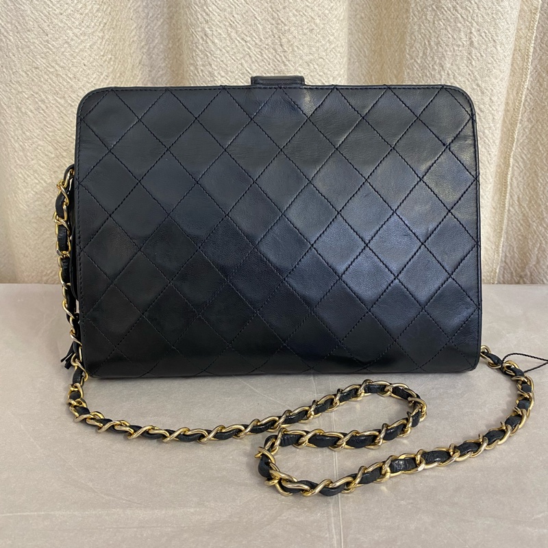 CHANEL香奈兒中古款vtg 單肩包 2開-1