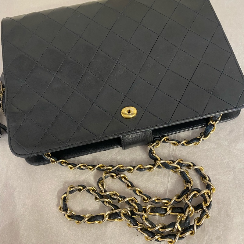 CHANEL香奈兒中古款vtg 單肩包 2開-9