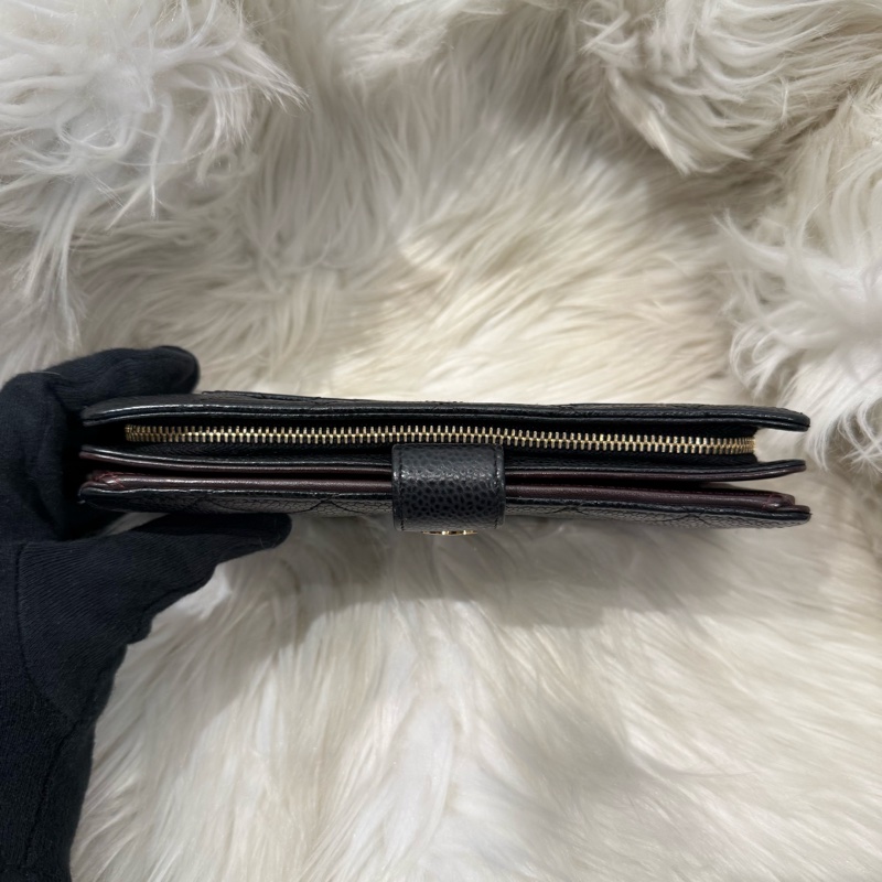 香奈兒 精典菱格紋魚子醬長夾-5