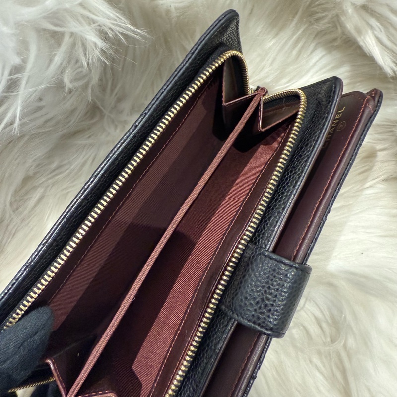 香奈兒 精典菱格紋魚子醬長夾-7