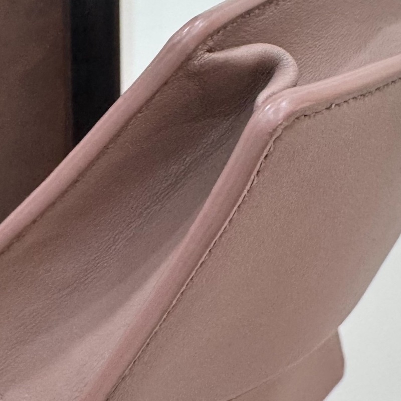 BOTTEGA VENETA BV 編織 藕粉色 woc 長夾 皮夾 皮包 斜背包 肩背包 側背包 手提包-13