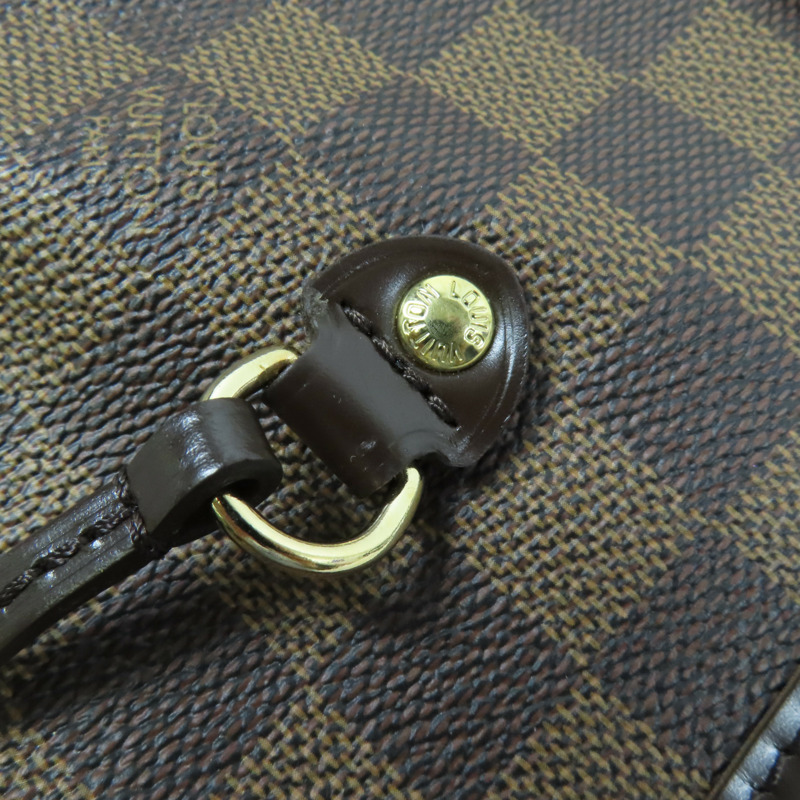 LOUIS VUITTON Damier Neverfull MM金扣肩背袋/手挽袋-10