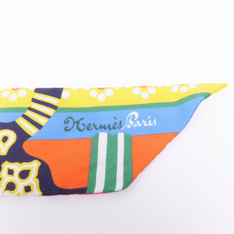 HERMES 絲質Twilly絲巾-4