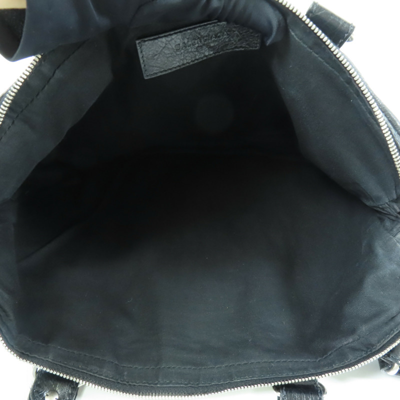 BALENCIAGA 牛皮皮革2 Way Shoulder Bag銀扣手挽肩背兩用袋-4