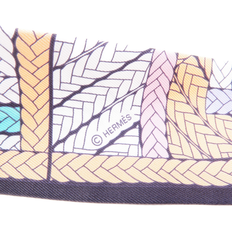 HERMES 絲質Twilly絲巾-5