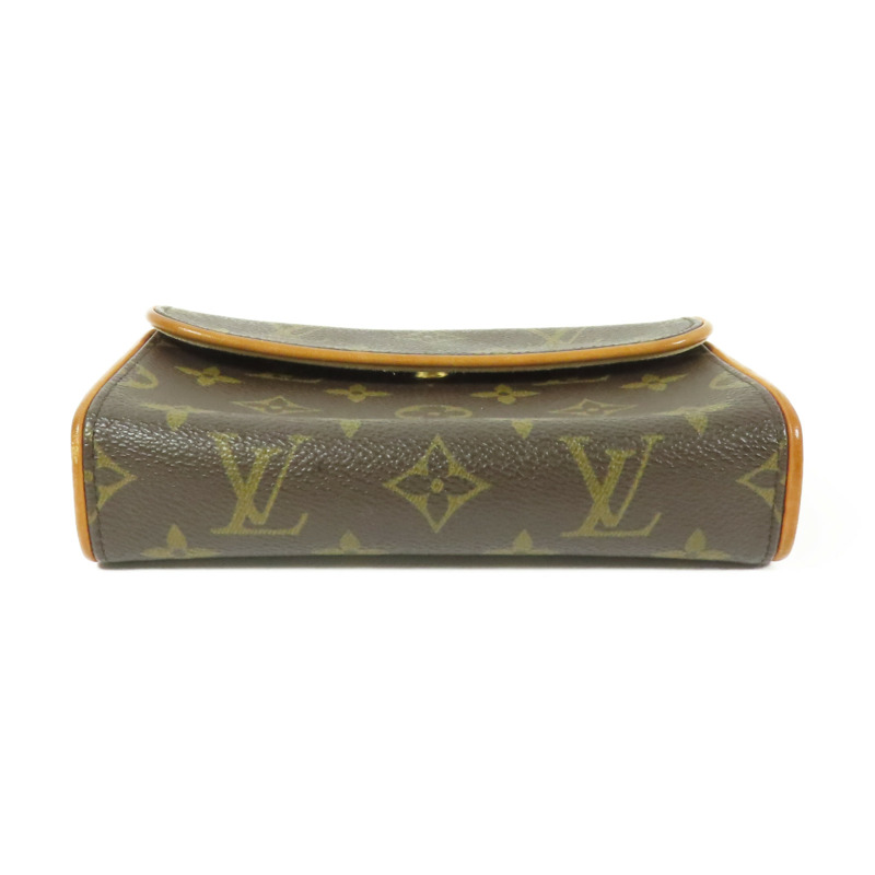 LOUIS VUITTON Monogram Pochette Florentine金扣腰包棕色-3