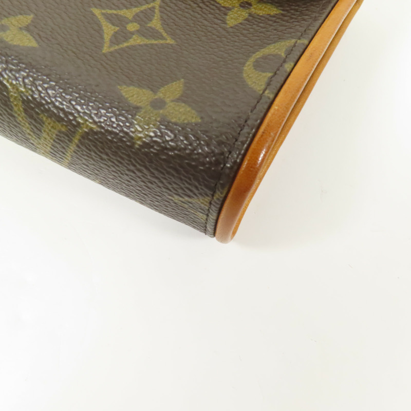 LOUIS VUITTON Monogram Pochette Florentine金扣腰包棕色-6