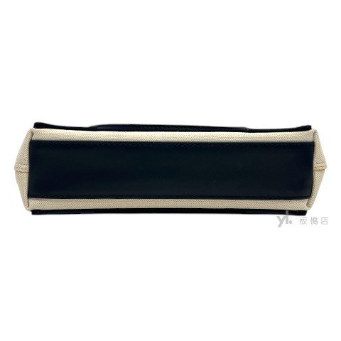 Balenciaga Navy米白帆布小號手提斜背包-4