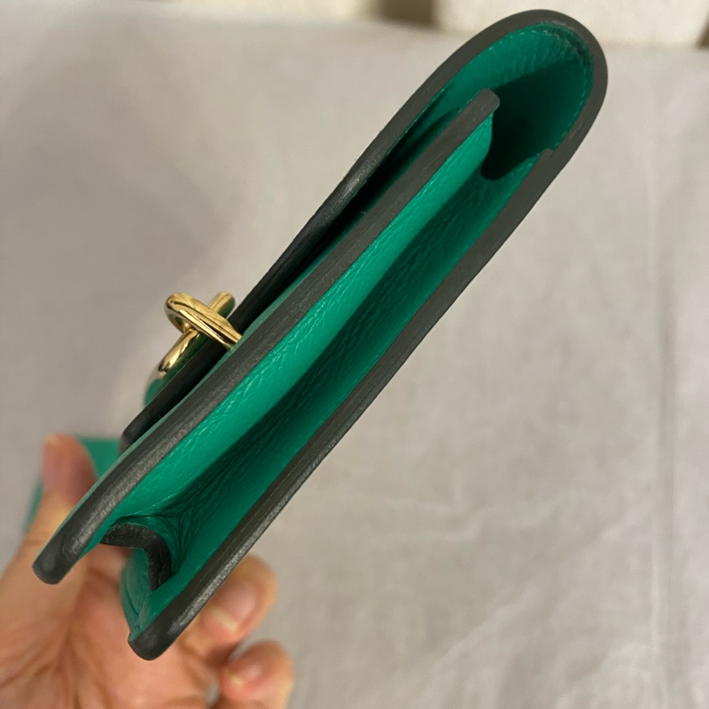 HERMES 薄荷綠roulis 豬鼻子包零錢包 Z刻-3