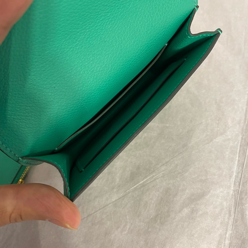 HERMES 薄荷綠roulis 豬鼻子包零錢包 Z刻-6