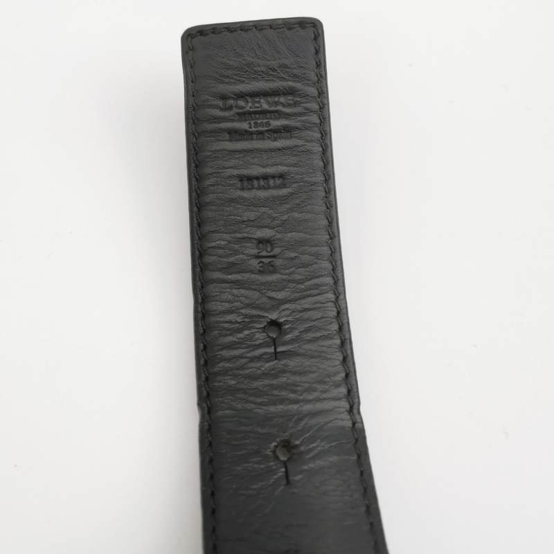 Loewe Anagram牛皮拼色金屬扣雙面腰帶-4
