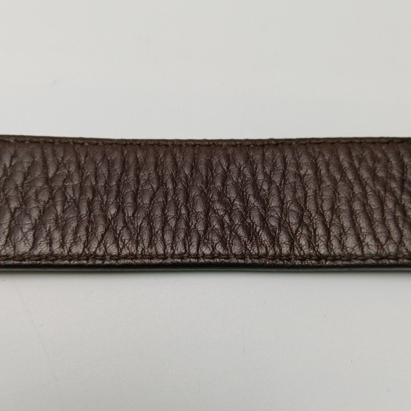 Loewe Anagram牛皮拼色金屬扣雙面腰帶-5