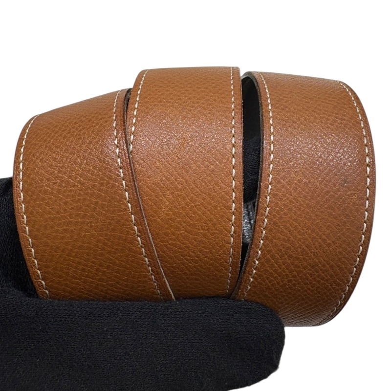 HERMES 愛馬仕 CONSTANCE H BELT 皮帶 EPSOM 金棕 金釦-4