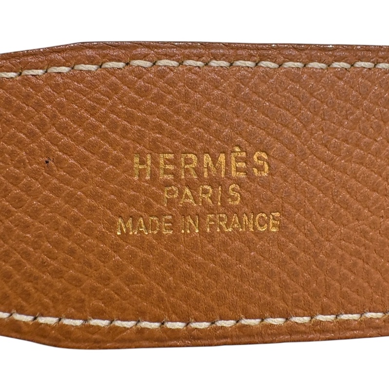 HERMES 愛馬仕 CONSTANCE H BELT 皮帶 EPSOM 金棕 金釦-5