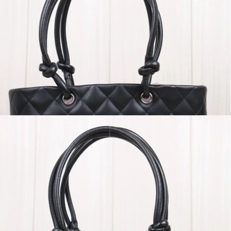 「JL精品代購」98新 香奈兒康鵬so black菜籃子mm-4