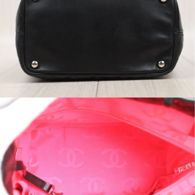 「JL精品代購」98新 香奈兒康鵬so black菜籃子mm-6