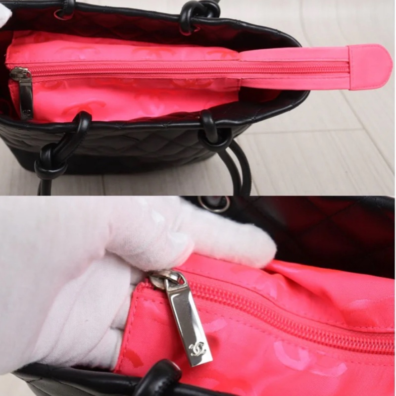 「JL精品代購」98新 香奈兒康鵬so black菜籃子mm-10