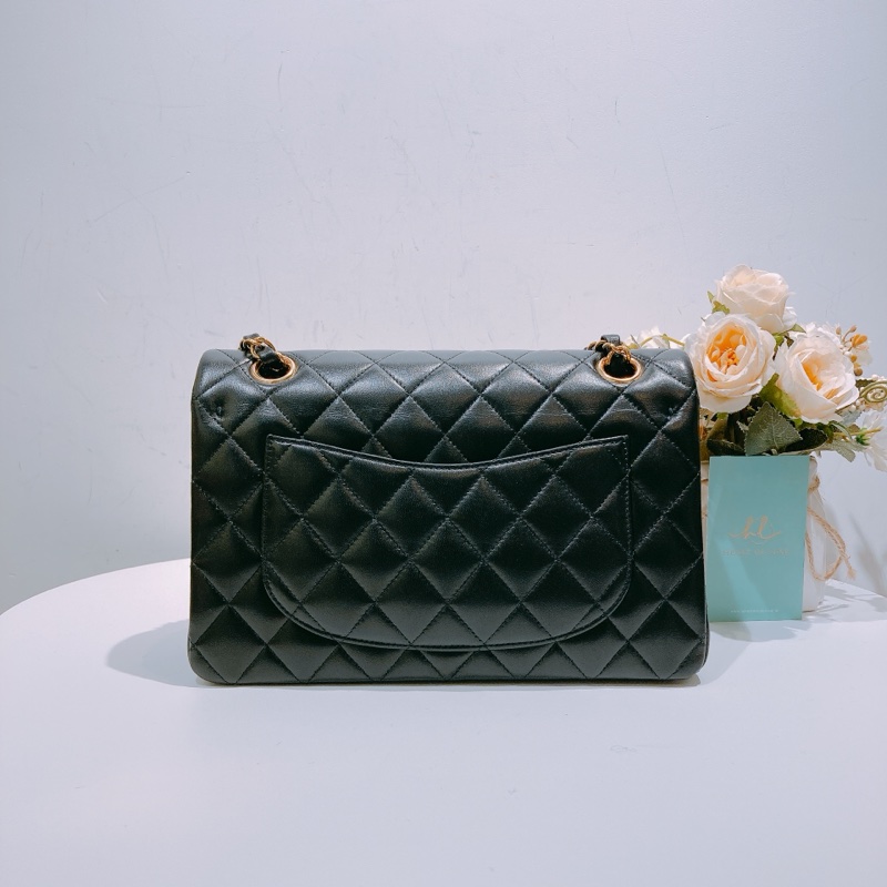 TW4436 Chanel香奈兒 經典翻蓋包 CF23 羊皮黑金 Classic Double Flap Bag 23cm Lambskin Black x GHW-1