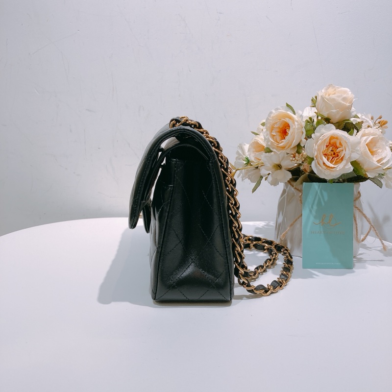 TW4436 Chanel香奈兒 經典翻蓋包 CF23 羊皮黑金 Classic Double Flap Bag 23cm Lambskin Black x GHW-4