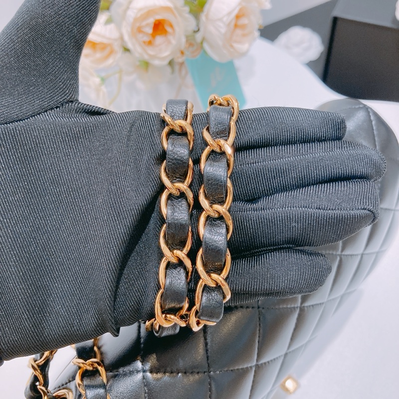 TW4436 Chanel香奈兒 經典翻蓋包 CF23 羊皮黑金 Classic Double Flap Bag 23cm Lambskin Black x GHW-14