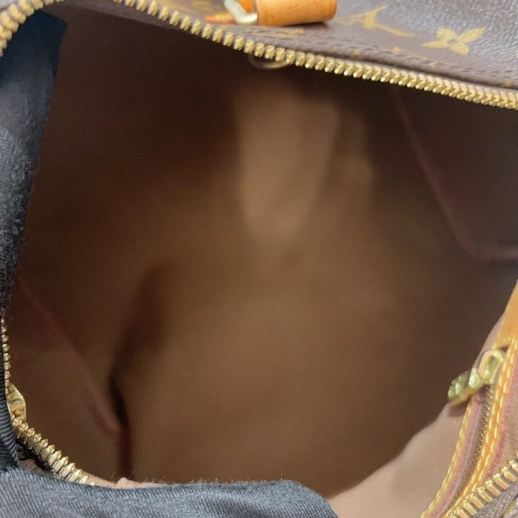 Lv speedy25老花肩帶款芯片款 99新 配件塵袋鑰匙鎖-2