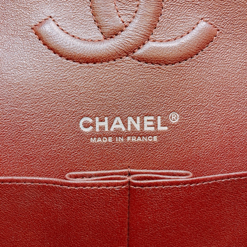 TW4437 Chanel香奈兒經典翻蓋包CF25 荔枝皮黑銀 Classic Double Flap Bag 25cm Caviar-15