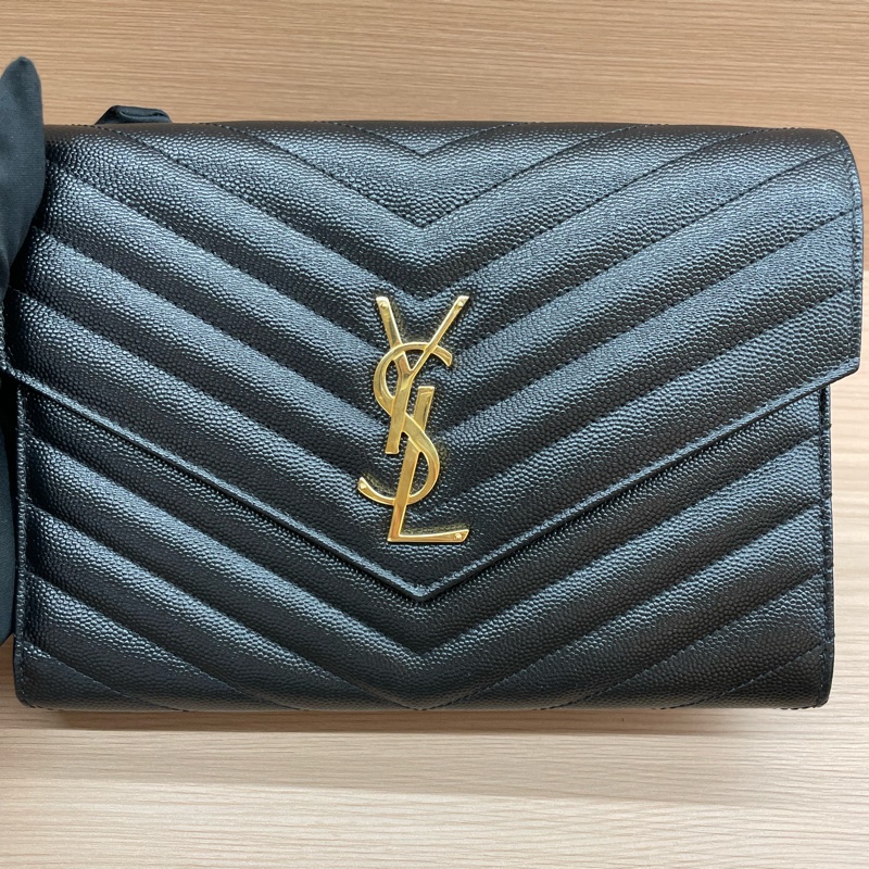 Ysl 黑金手包-0