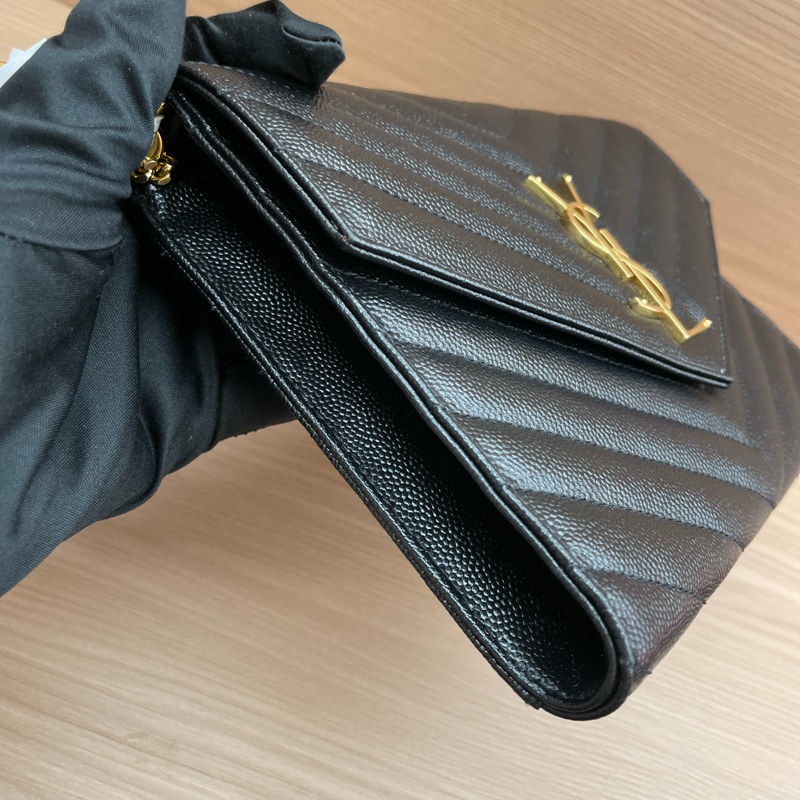 Ysl 黑金手包-1